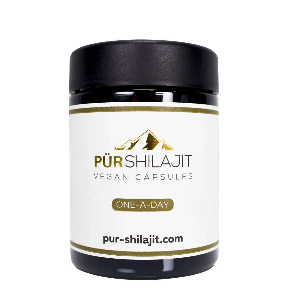 Pür Shilajit Daily Drive bottle — back label with batch number
