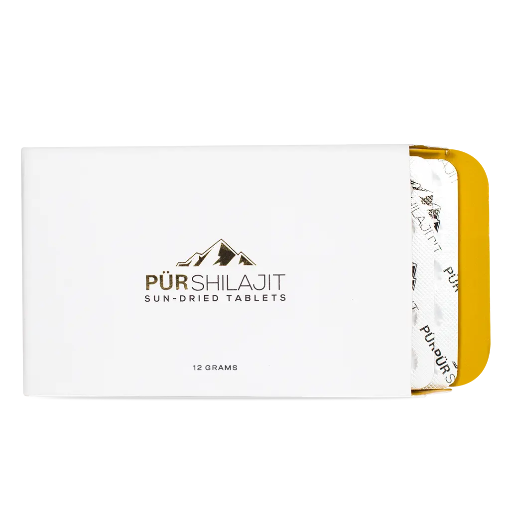 Pür Shilajit Tablets 12g box — 30-day supply