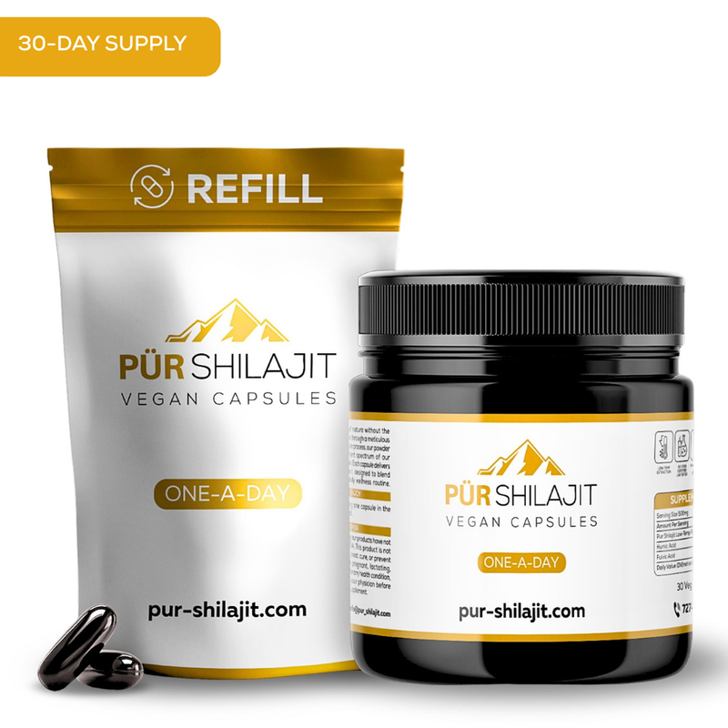 Shilajit Pur 10000 Mg - 90 Gélules, Acide Fulvique, Puissant Complément Naturel - Exp. Avril 2027