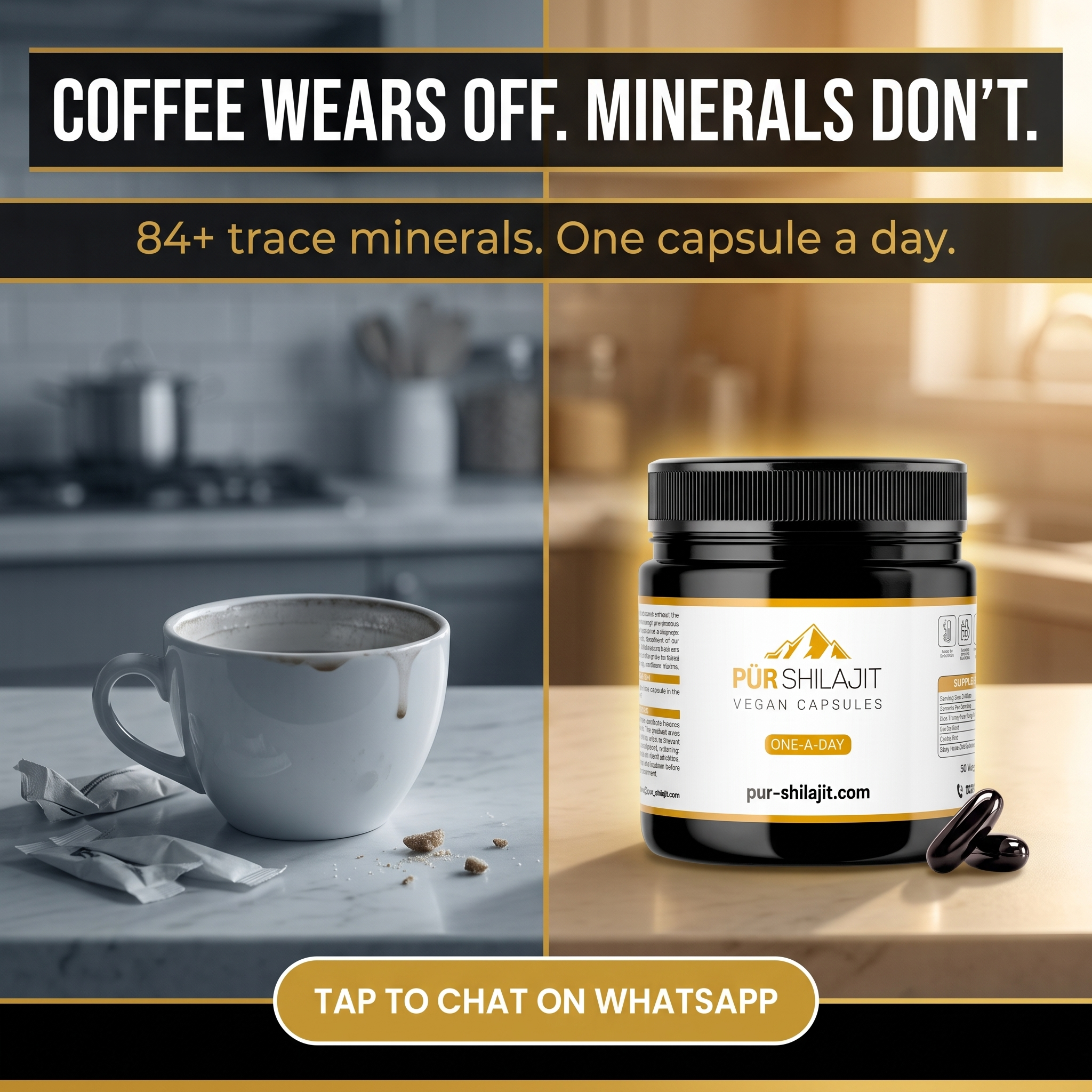 WA-COFFEE-SQUARE - Coffee wears off minerals dont - 1:1 WhatsApp ad
